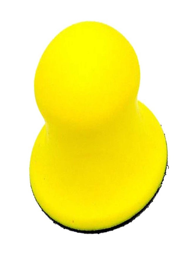 ISC Combo of Round Shape Hand Sanding Block, Nylon Foam Hook and Loop Sand Pad for Abrasive Orbital Sander Disc ( 3"Inch , Yellow ) - Image 1
